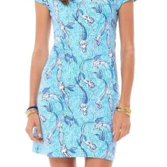 NWT LILLY PULITZER HAYLEY DRESS SPA BLUE NICE TAIL HOLY GRAIL! - Picture 2 of 8